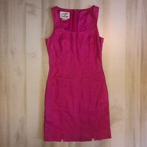 Teri Jon Rickie Freeman Pink Linen Dress 2
